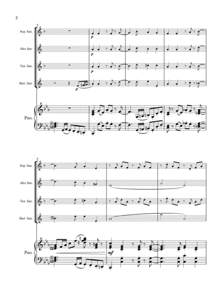 Bossa Nova No 1 Sax Quartet And Piano Page 2