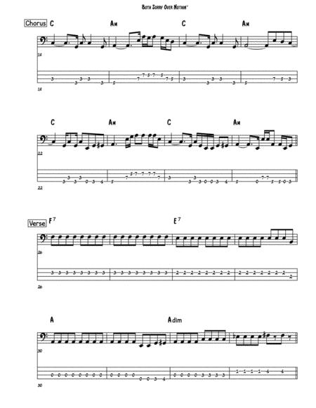 Both Sorry Over Nothing Bass Guitar Tab Page 2