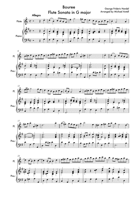Bouree Flute Sonata In G Major Page 2