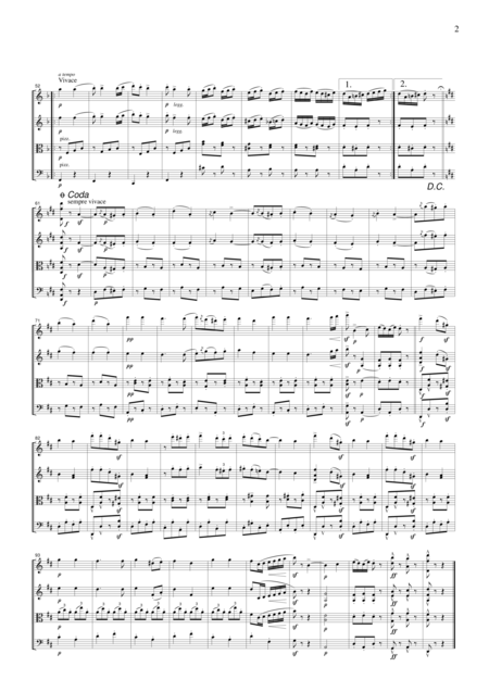 Brahms Hungarian Dance No 6 For String Quartet Cb304 Page 2