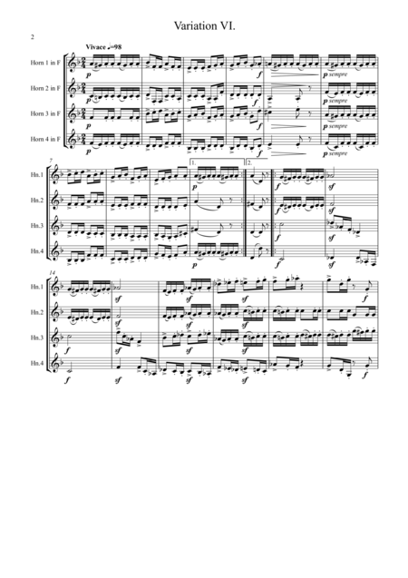 Brahms Variations On A Theme By Haydn Op56a St Anthony Chorale Theme And Var Vi Horn Quartet Page 2