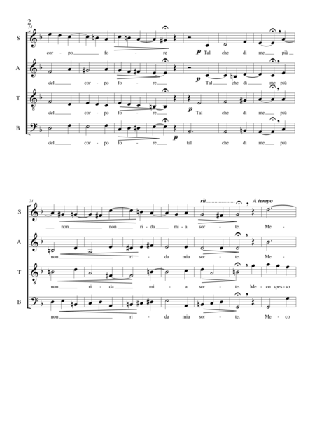 Bramo Morir Spiritual Madrigale For Choir Satb A Cappella Page 2