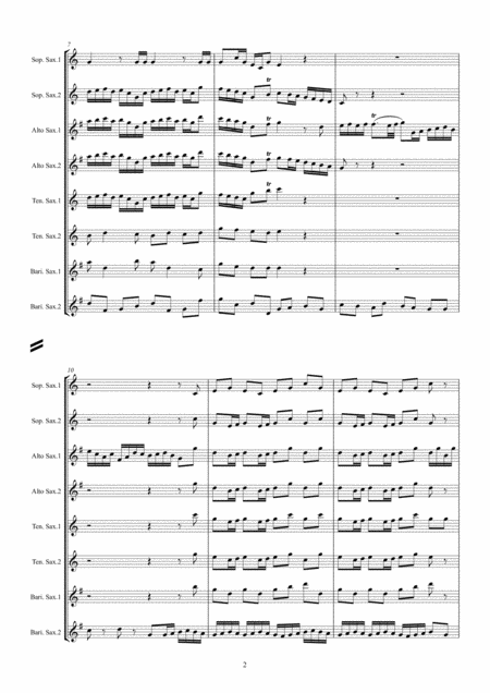 Brandenburg Concerto No 2 Arr Saxophone Ensemble Page 2