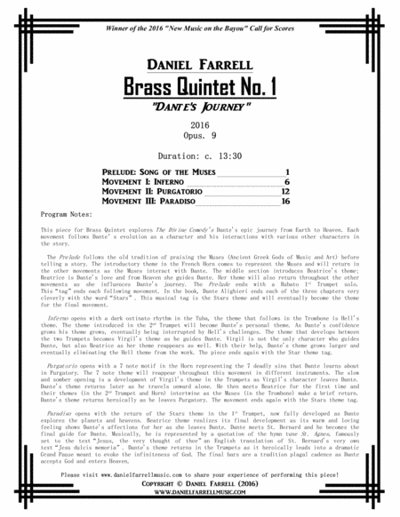 Brass Quintet No 1 Dantes Journey Op 9 Page 2