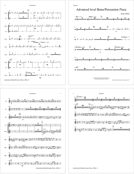 Brass Quintet Percussion Ensemble Piece Br02 Page 2