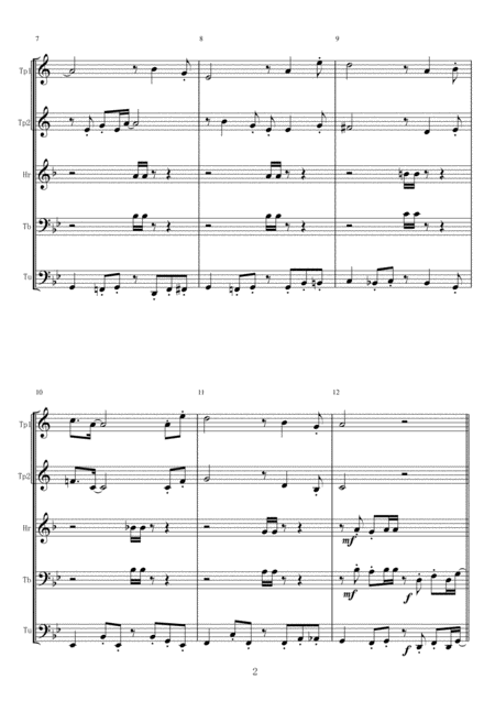 Brass Quintet Theme From Lupin The Third 78 Page 2