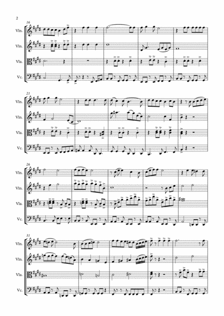 Breaking Up Is Hard To Do String Quartet Page 2