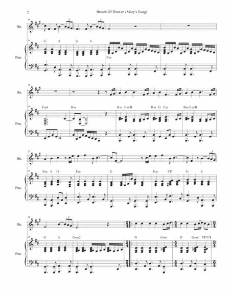 Breath Of Heaven Mary Song French Horn Solo And Piano Page 2