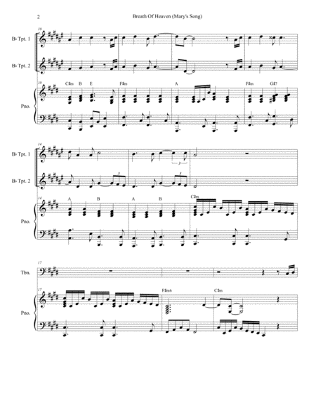 Breath Of Heaven Marys Song For Brass Quartet Page 2