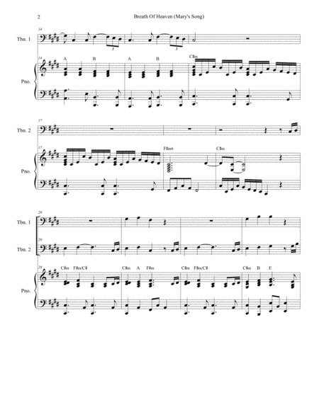 Breath Of Heaven Marys Song Trombone Duet Page 2