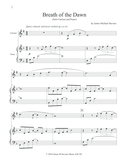 Breath Of The Dawn Clarinet And Piano Page 2