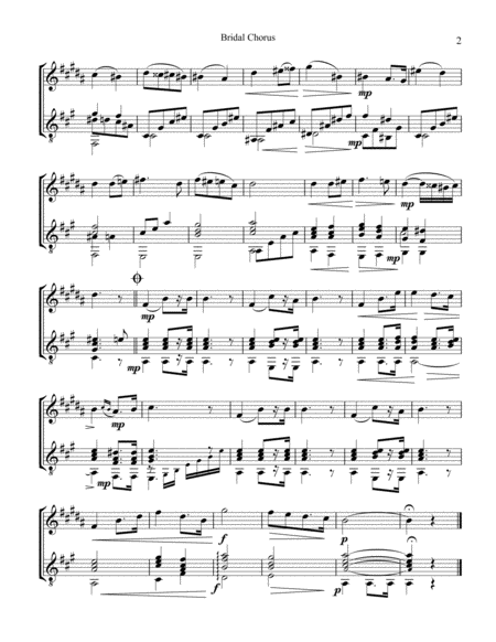 Bridal Chorus Here Comes The Bride For Clarinet In Bb And Guitar Page 2