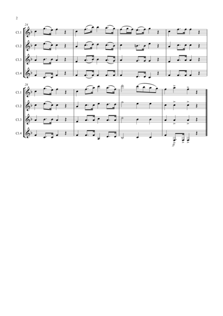 Bridal Chorus Here Comes The Bride For Clarinet Quartet Page 2