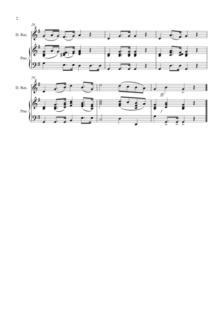 Bridal Chorus Here Comes The Bride For Descant Recorder And Piano Page 2