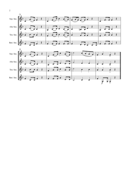 Bridal Chorus Here Comes The Bride For Saxophone Quartet Page 2