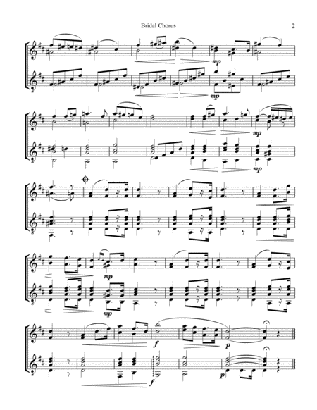 Bridal Chorus Here Comes The Bride For Violin Advanced And Guitar Page 2