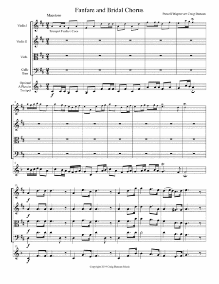 Bridal Chorus In D With Fanfare Page 2