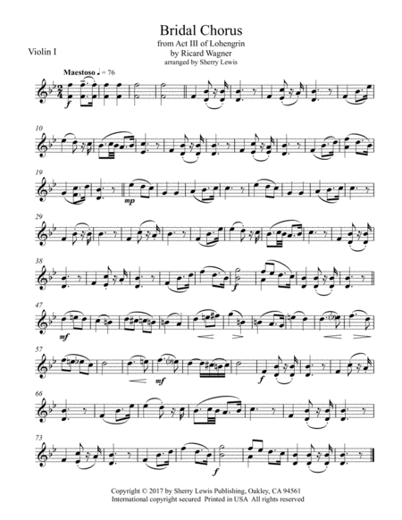 Bridal Chorus String Duo For String Duo Page 2