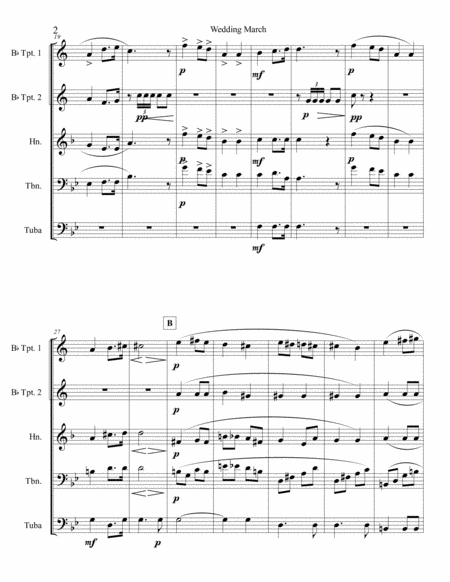 Bridal Chorus Wagner For Brass Quintet Page 2