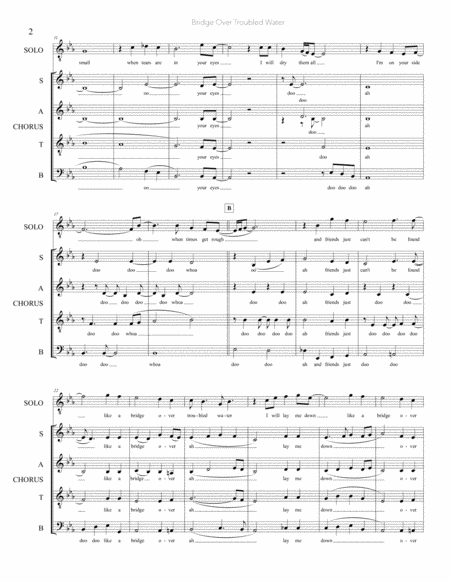 Bridge Over Troubled Water Satb Version Page 2