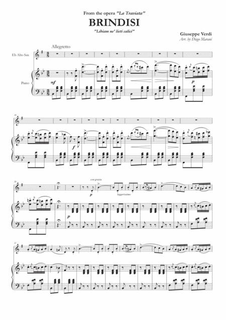 Brindisi From La Traviata For Alto Saxophone And Piano Page 2