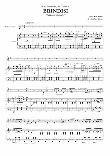 Brindisi From La Traviata For Soprano Saxophone And Piano Page 2