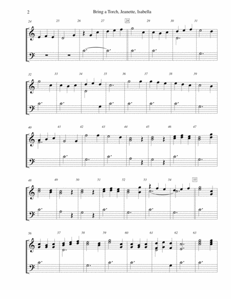 Bring A Torch Jeannette Isabella Un Flambeau For 2 Octave Handbell Choir Page 2