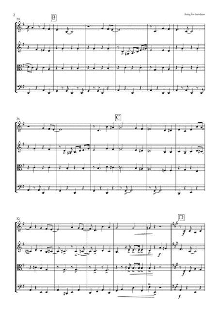 Bring Me Sunshine For String Quartet Page 2