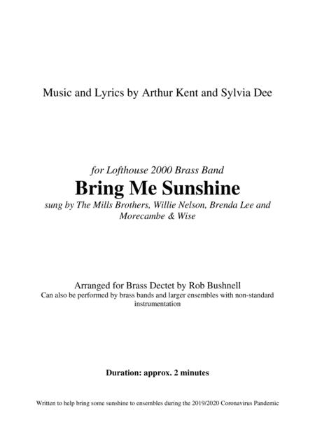 Bring Me Sunshine Morecambe And Wise Brass Dectet And Larger Ensembles Page 2