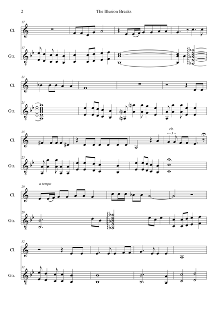 Brisure The Illusion Breaks For Clarinet And Classical Guitar Page 2