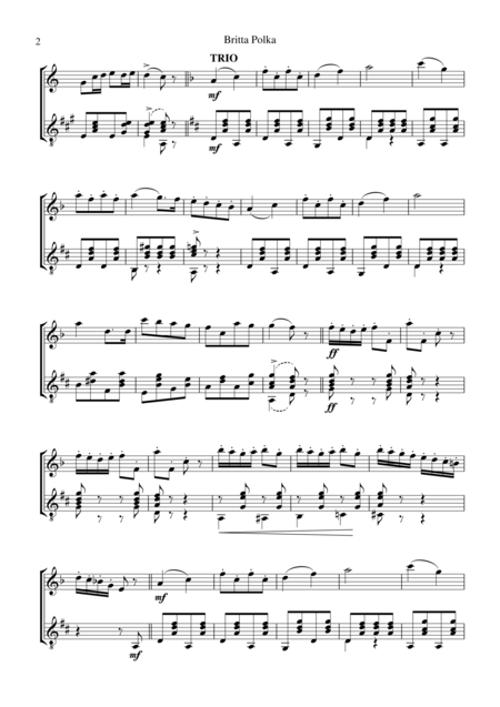 Brita Polka For Clarinet In Bb And Guitar Page 2