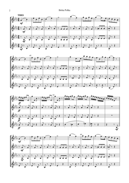 Britta Polka For Clarinet Quartet Page 2