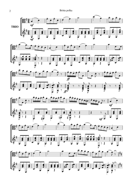 Britta Polka For Viola And Guitar Page 2