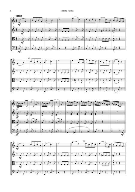 Britta Polka G Major For String Quartet Page 2