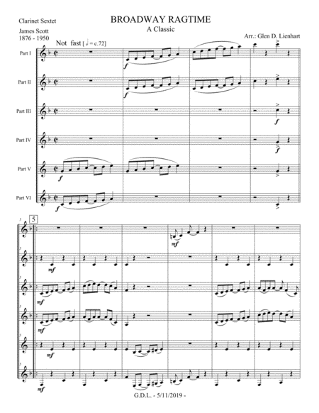 Broadway Ragtime Clarinets Page 2