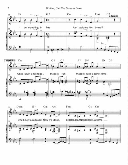 Brother Can You Spare A Dime Vocal Piano Page 2