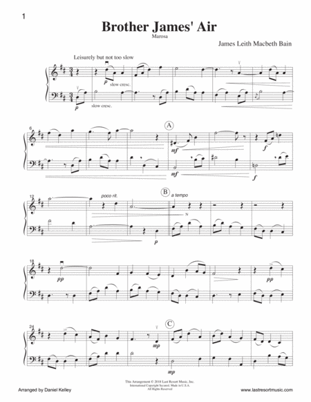Brother James Air For Violin Cello Duet Music For Two Or Flute Or Oboe Bassoon Page 2