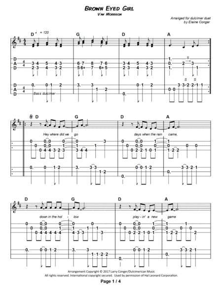 Brown Eyed Girl Duet Page 2