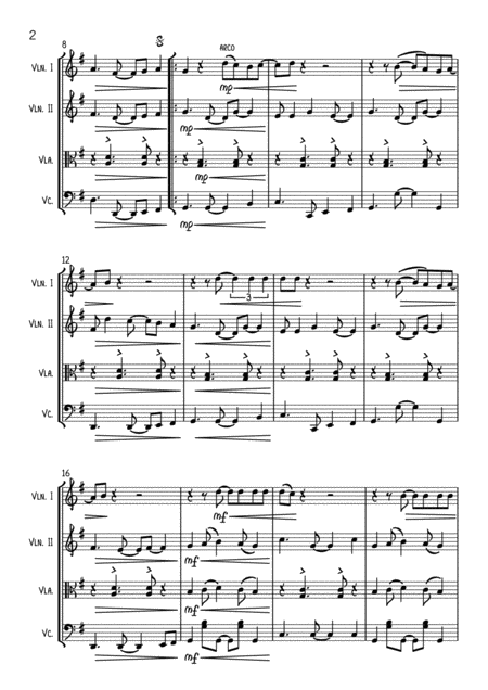 Brown Eyed Girl String Quartet Page 2