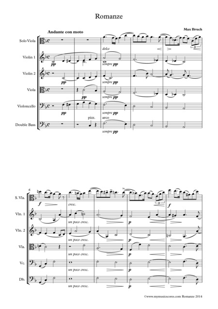 Bruch Romance For Viola And String Orchestra Op 85 Page 2