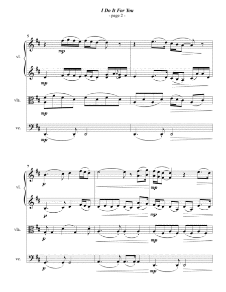 Bryan Adams Everything I Do I Do It For You For String Quartet Page 2