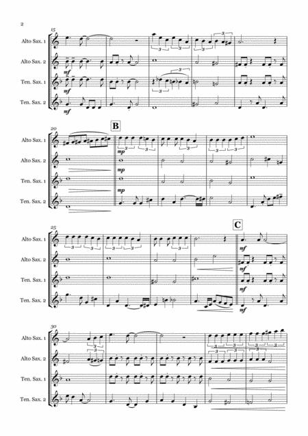 Bsame Mucho Kiss Me Much Saxophone Quartet Aatt Page 2