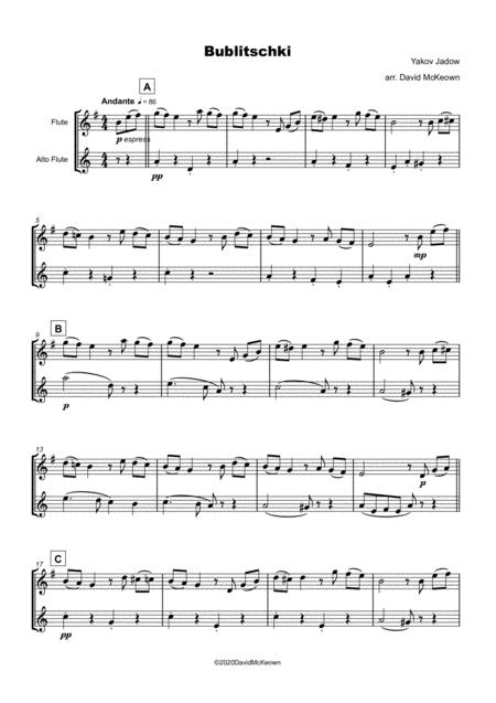 Bublitschki Russian Klezmer Song For Flute And Alto Flute Duet Page 2