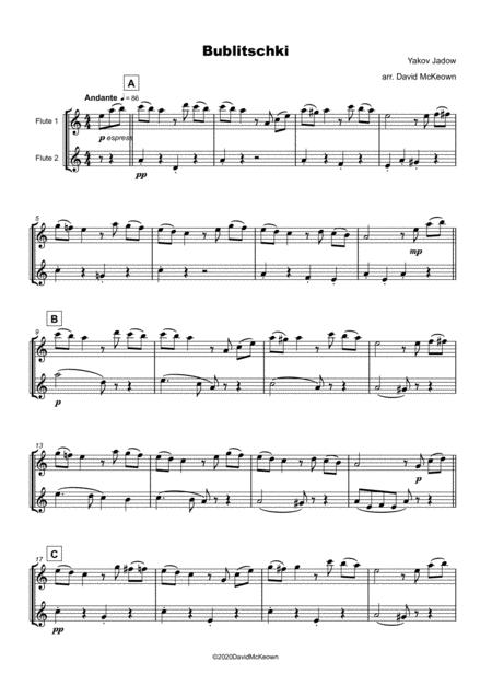 Bublitschki Russian Klezmer Song For Flute Duet Page 2