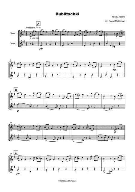 Bublitschki Russian Klezmer Song For Oboe Duet Page 2