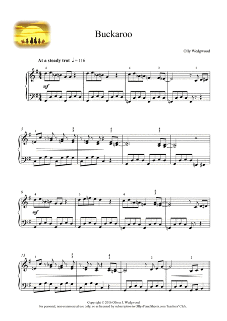 Buckaroo Country Western Solo Piano Page 2