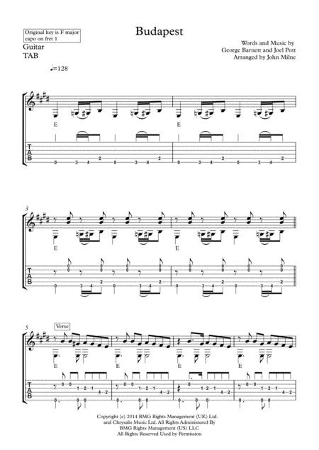 Budapest For Solo Guitar Page 2