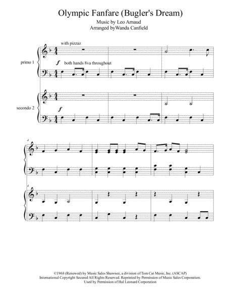 Buglers Dream Olympic Fanfare Early Intermediate Duet Page 2