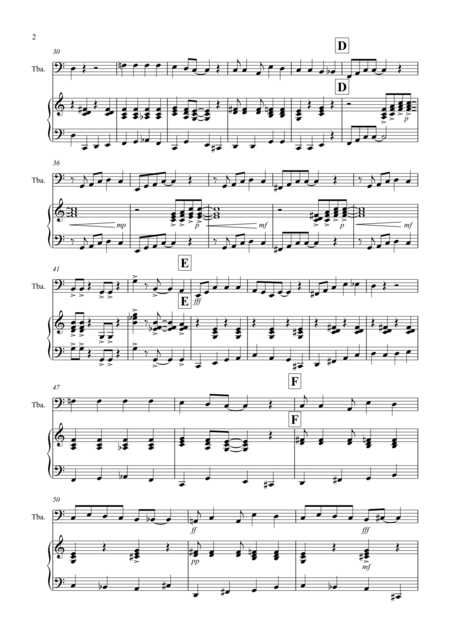 Burnies Ragtime For Tuba And Piano Page 2