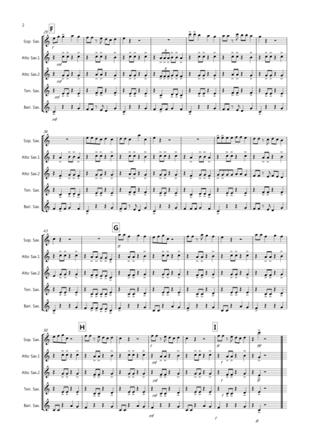 Burnies Reggae For Saxophone Quintet Page 2